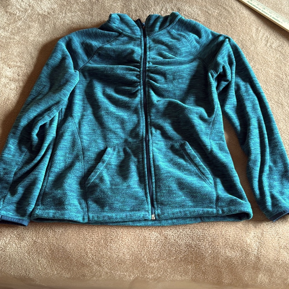 Tek Gear fleece hoodie, teal, Size M